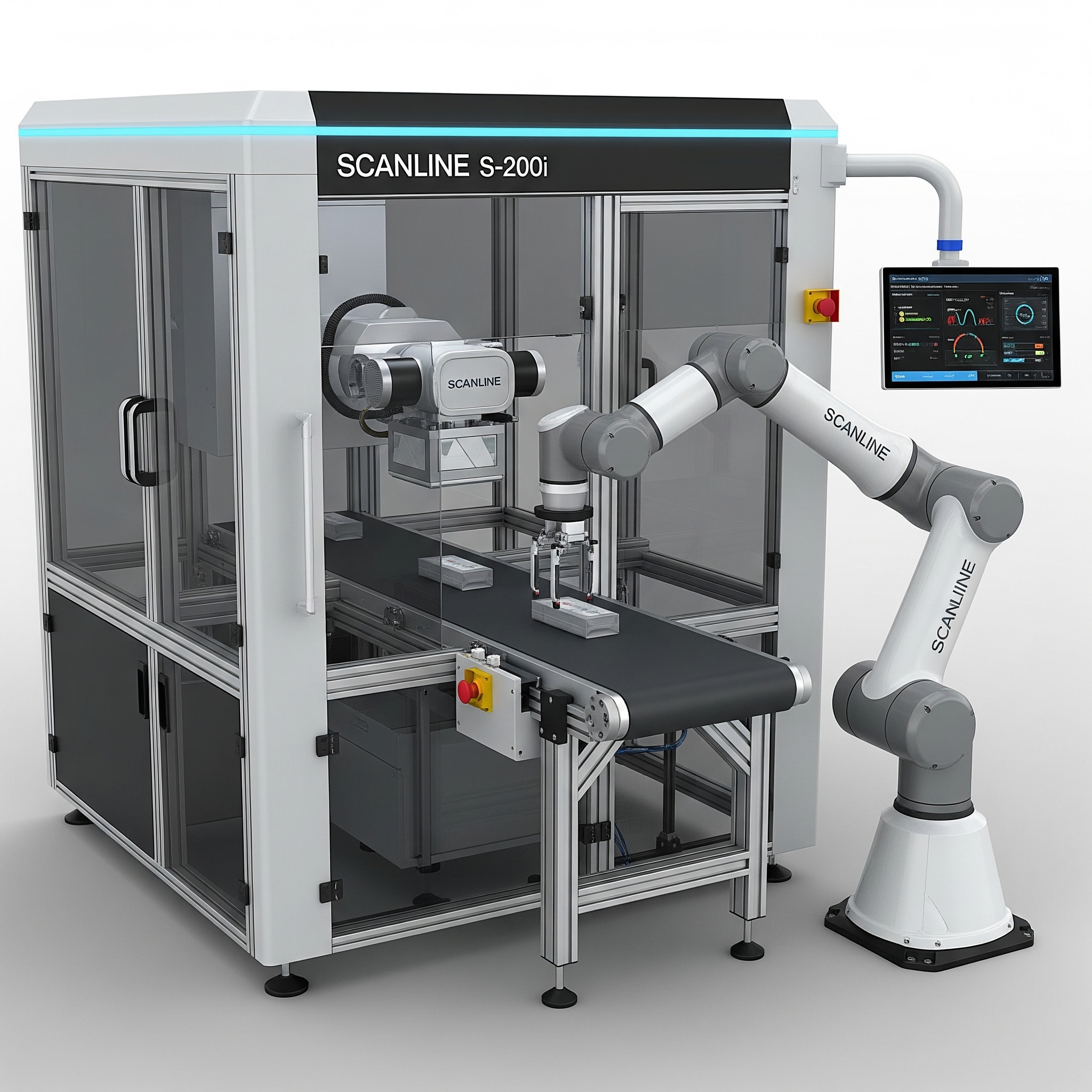 Concept visualization of a compact inline CT scanner
