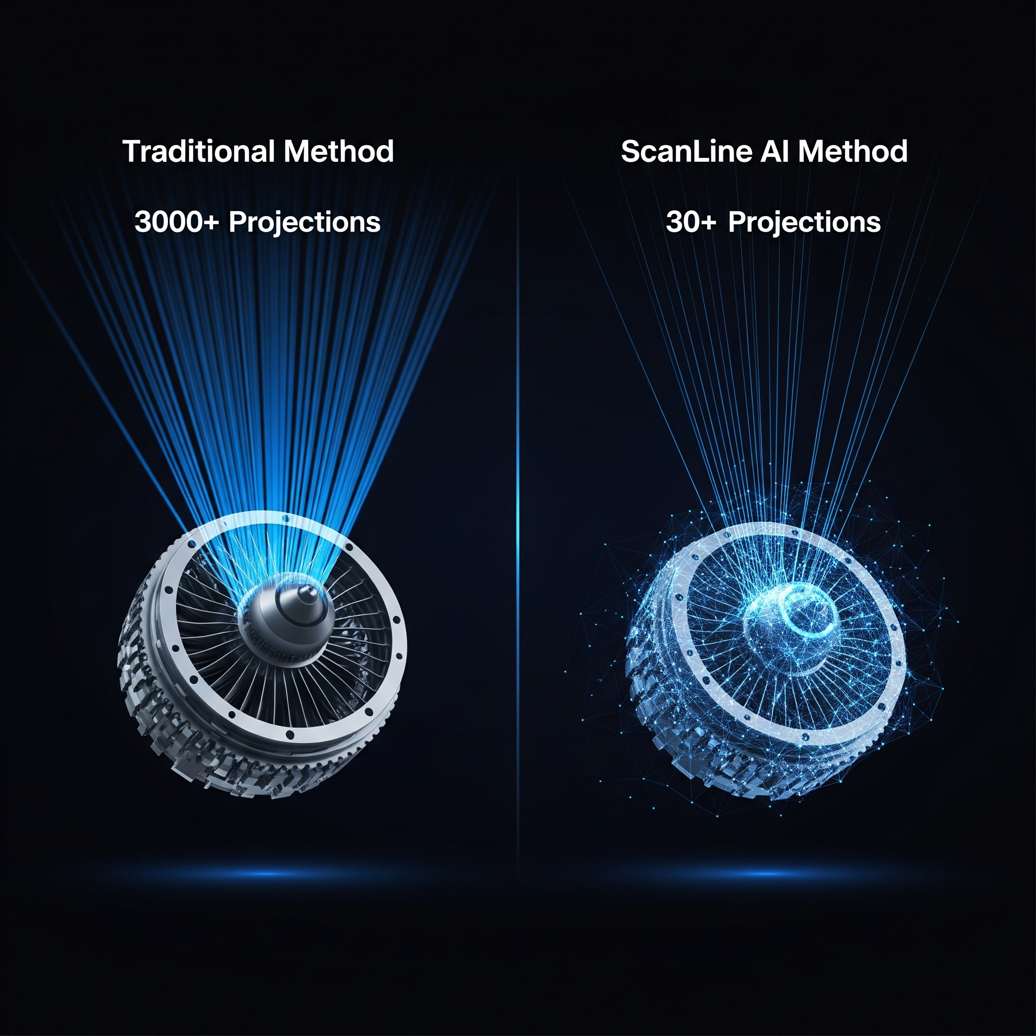 Concept visualization of sparse-view CT reconstruction